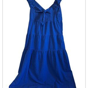 Old Navy Royal Blue Women’s Peasant BOHO Style Off The Shoulder Cruise Party Dre